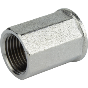 Муфта пряма нікельована (восьмигранна) Ду 15