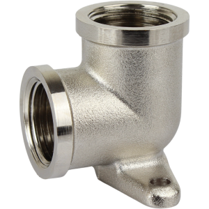 Кутник нікельований з кріпленням із внутрішньою різьбою Ду 15