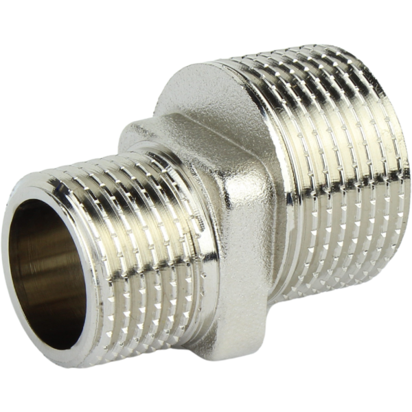 Патрубок ексцентриковий нікельований L=36 під прокладку Ду 20Зх15З